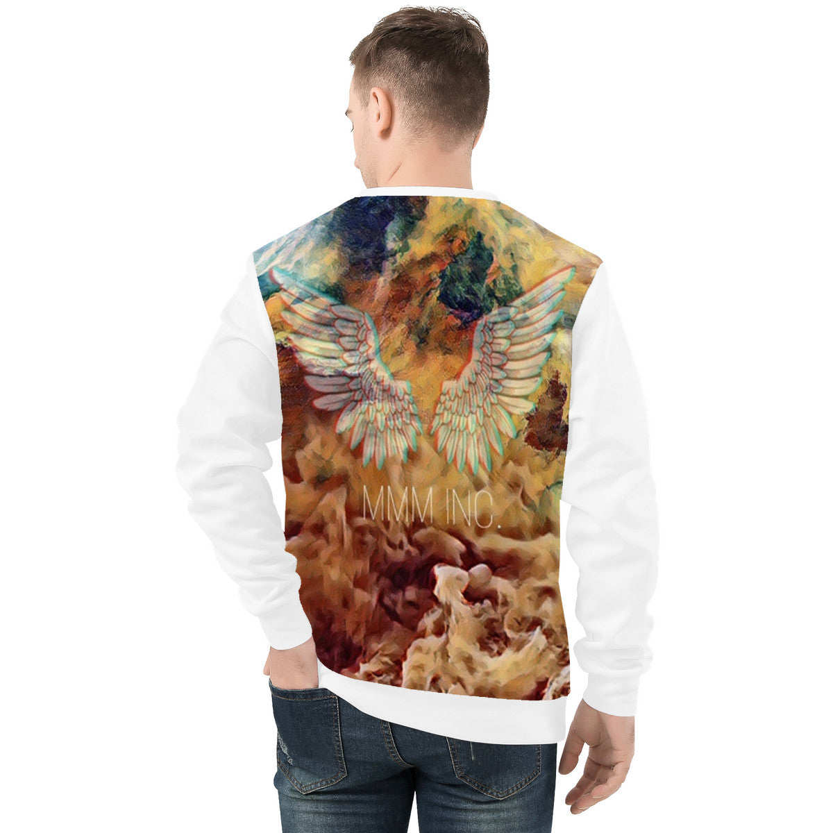 BLESSED (addition) Men's All Over Print Sweater
