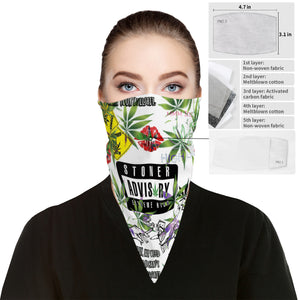 Stoner Advisory Printed Snood Scarf/Bandana