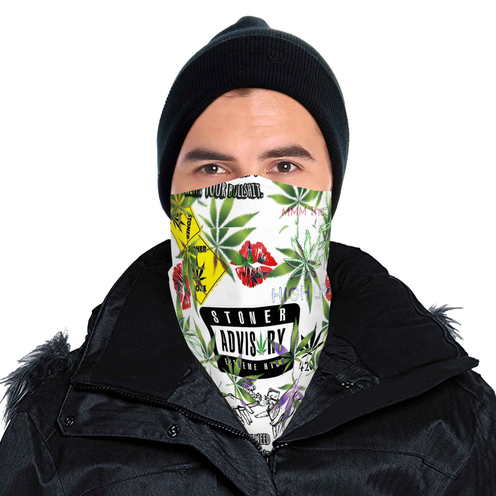 Stoner Advisory Printed Snood Scarf/Bandana
