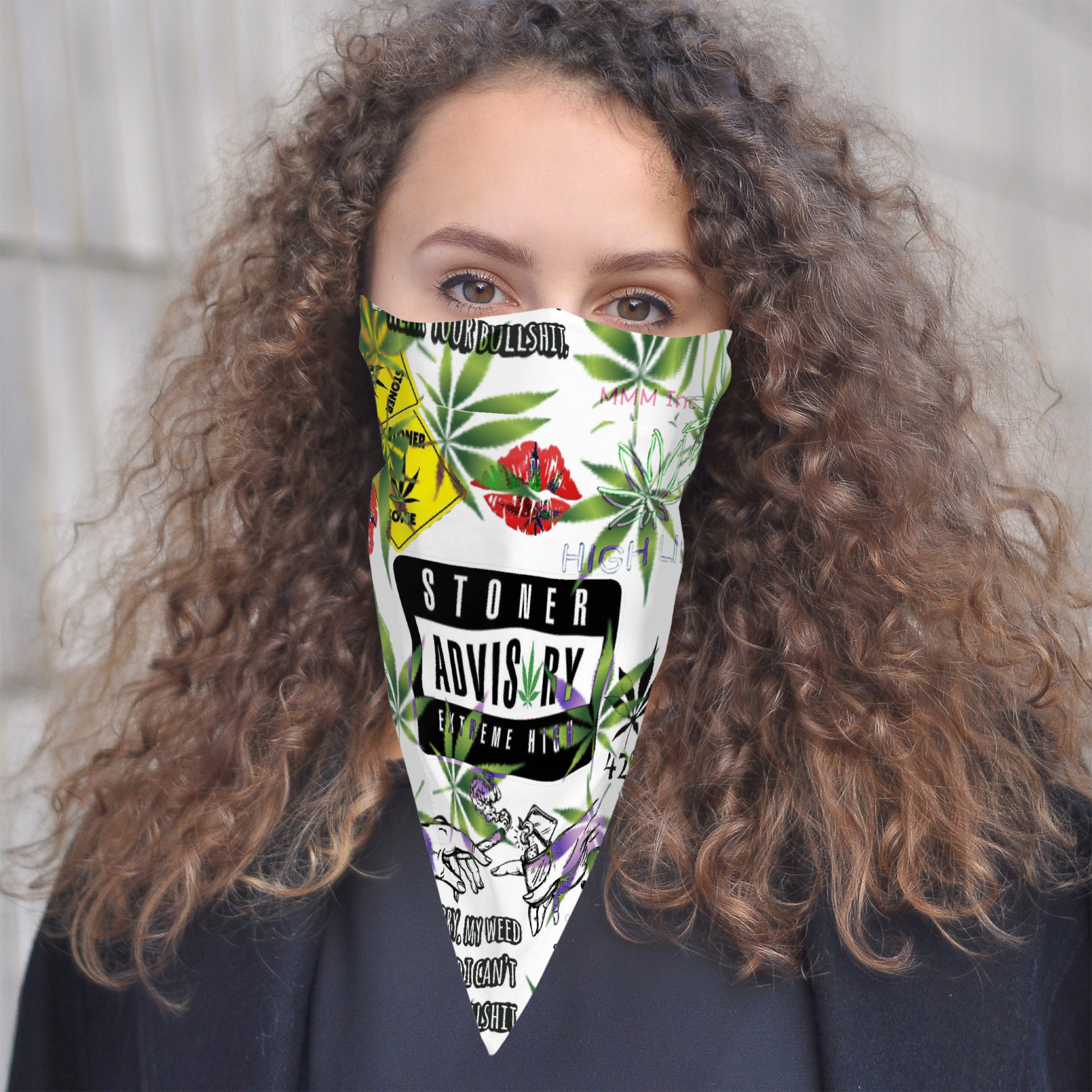 Stoner Advisory Printed Snood Scarf/Bandana