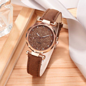 Starry Sky Wrist Watch and Bracelet Gift Set