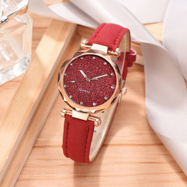 Starry Sky Wrist Watch and Bracelet Gift Set