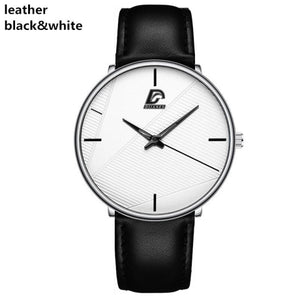 Mens Classic Ultra Thin Stainless Steel Quartz Watch