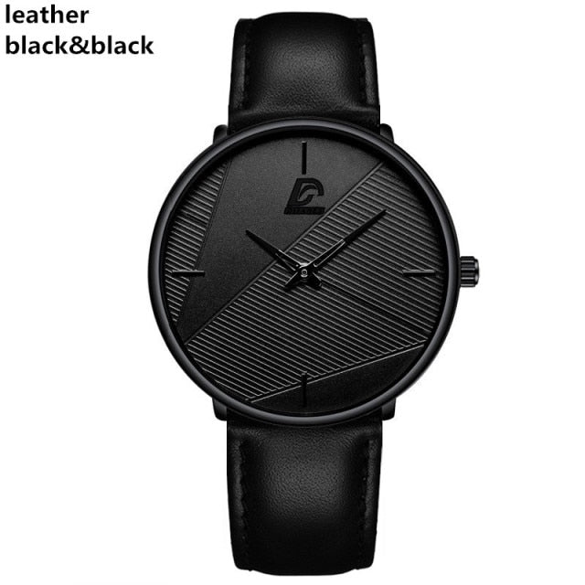 Mens Classic Ultra Thin Stainless Steel Quartz Watch