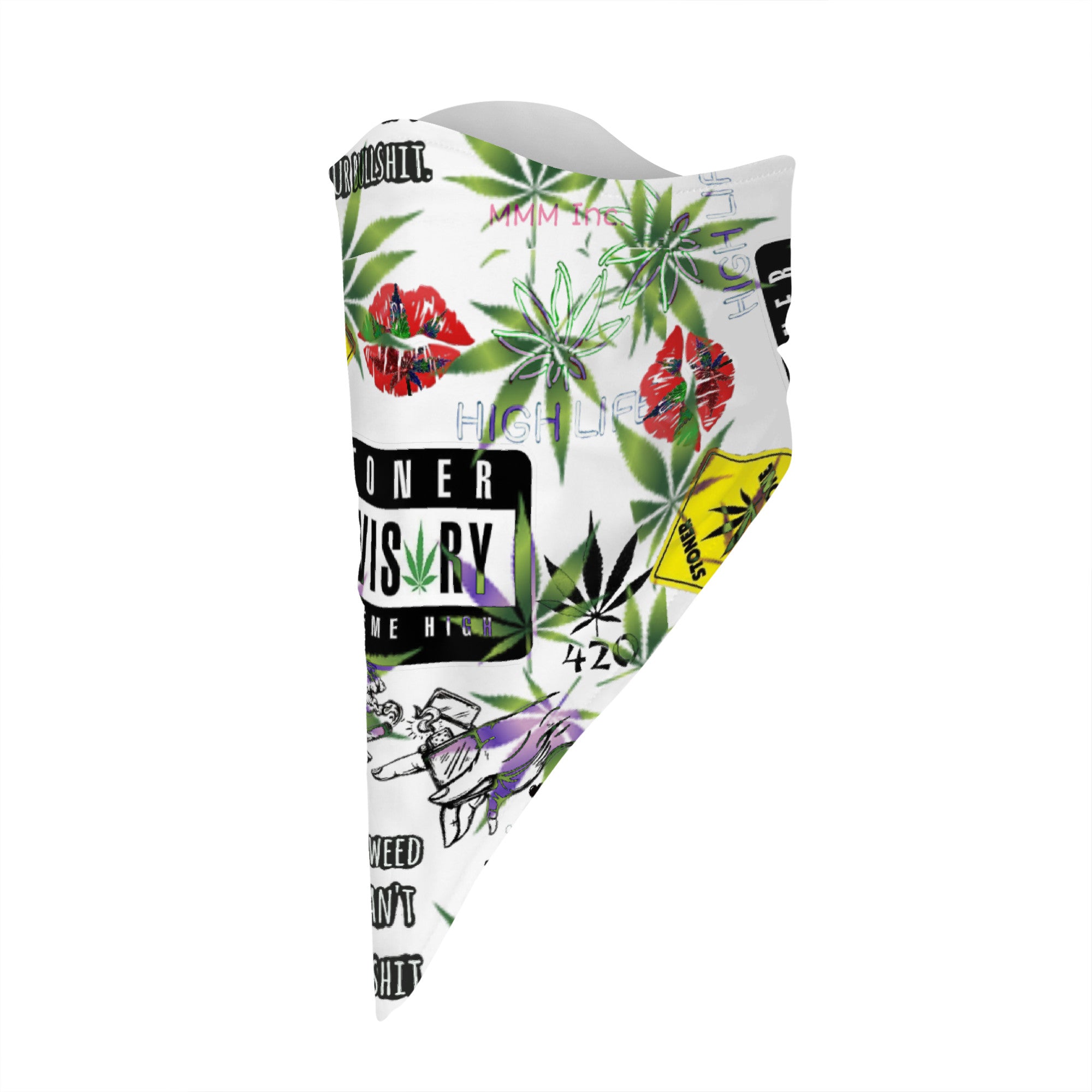 Stoner Advisory Printed Snood Scarf/Bandana